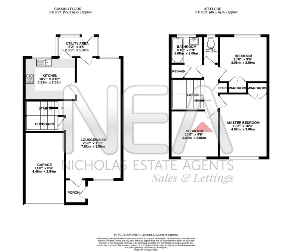 Floorplan for Netley Close, Caversham, Reading