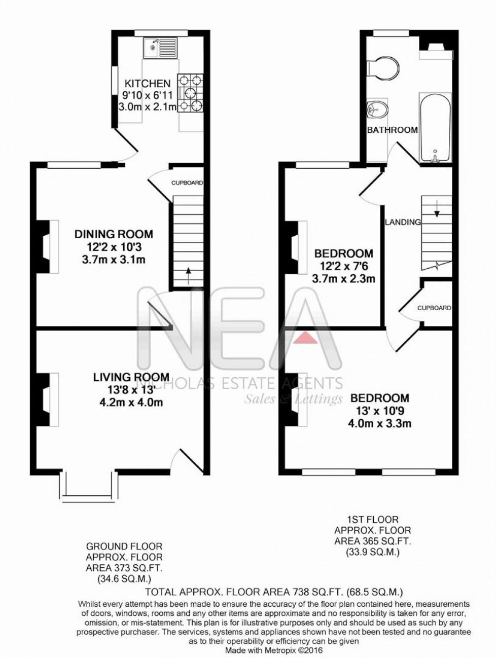 Floorplan for Chester Street, Caversham, Reading